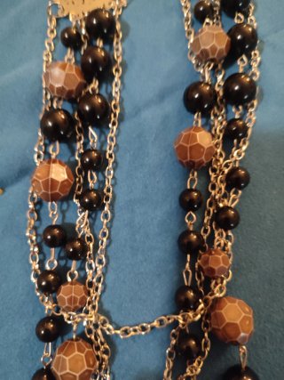 Collana lunga vintage multistrato