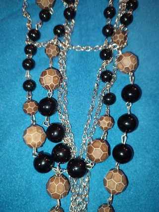 Collana lunga vintage multistrato