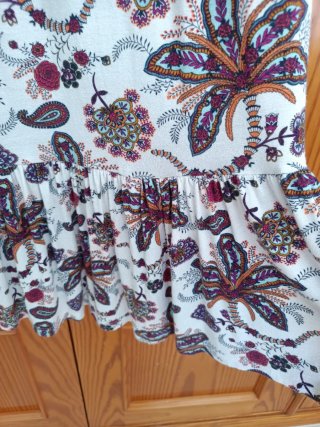 Vestido estampado floral blanco M