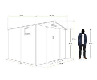 Caseta de jardín metálica Surrey de 7.06 m2