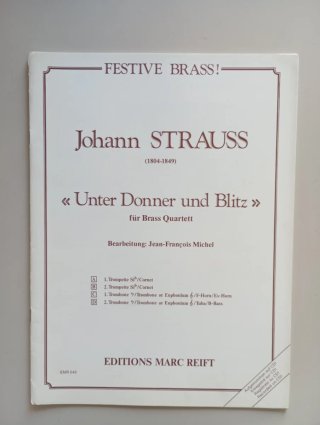 Partitura Johann Strauss - Cuarteto metales