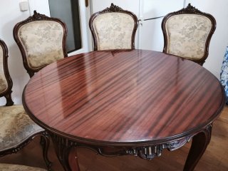 Juego Comedor Caoba 6 Sillas