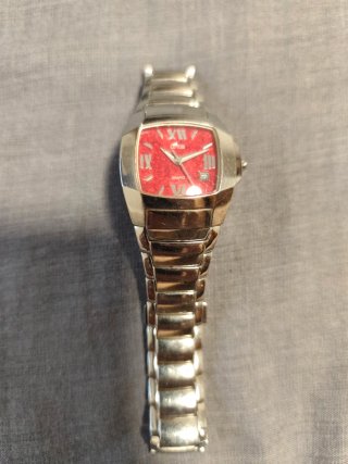 Reloj Lotus Rojo y Plateado