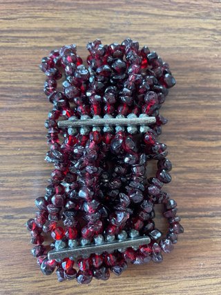Pulsera de granates y plata