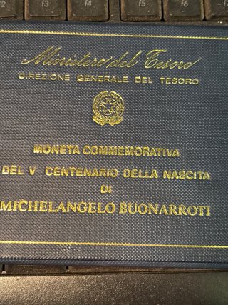 500 Lire Argento 1975 Michelangelo FDC Certificato
