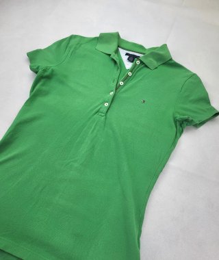 Camisa Polo Tommy Hilfiger Verde Vintage Y2K