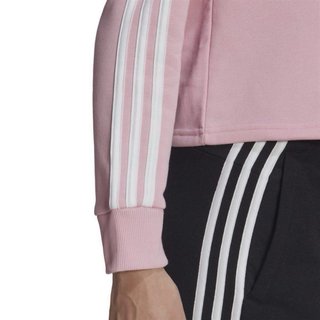 Sudadera Adidas corta rosa 3 stripes