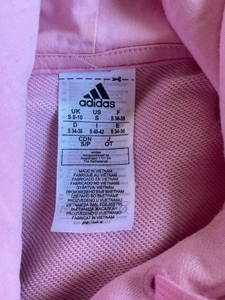 Sudadera Adidas corta rosa 3 stripes