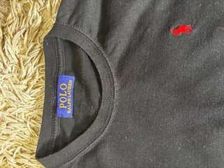 Camiseta Polo Ralph Lauren Negra Logo Rojo