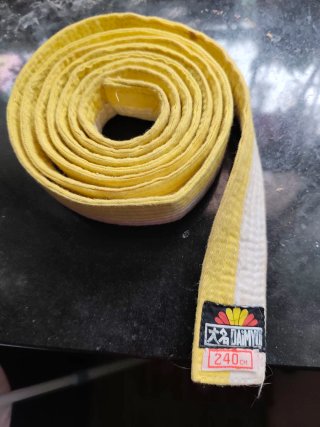 Cinturón Karate Grado MAT AKU Verde/Naranja