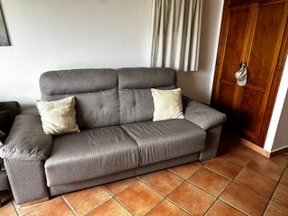 Sofá Cama Gris Tela