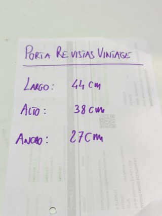 Revistero Metálico Vintage Negro y Dorado