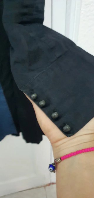 Vestido entallado azul y negro