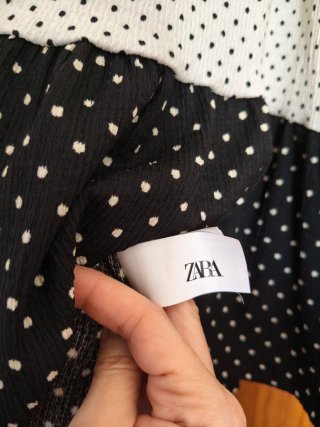 Zara Vestido Preto e Branco T.6A Novo