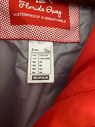 Chaqueta cortavientos Tribord Roja