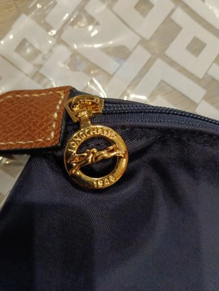 Bolso de  Nylon Azul Marrón SIN MARCA