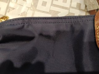 Bolso de  Nylon Azul Marrón SIN MARCA