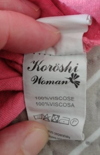 Camiseta Koroshi rosa plateada talla S