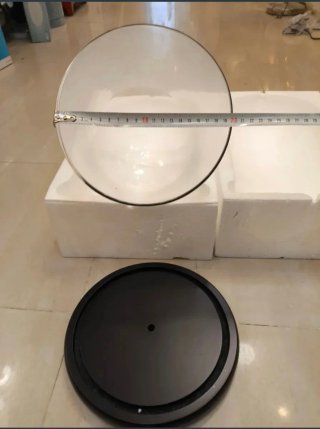 Urna fanal Cristal Base Madera 36x23cm NUEVA