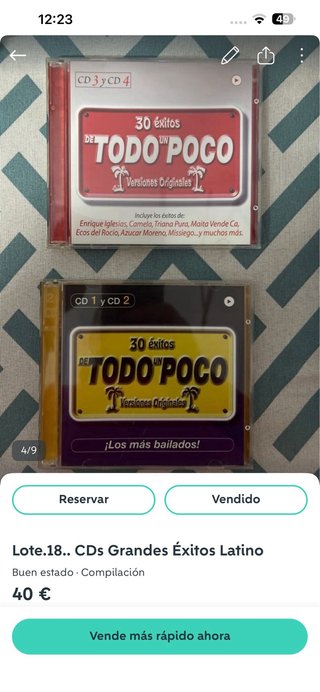 Lote CDs Grandes Éxitos Latino