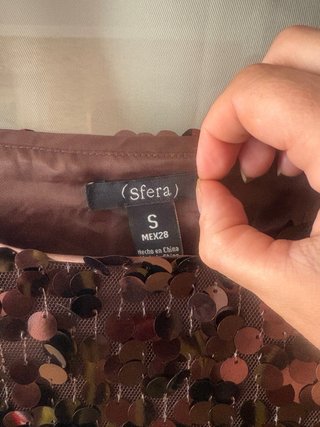 Vestido corto lentejuelas Sfera Talla S