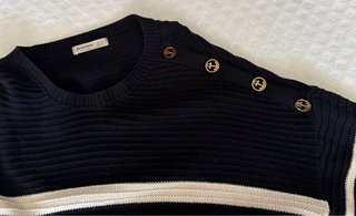 Jersey marinero rayas azul y blanco