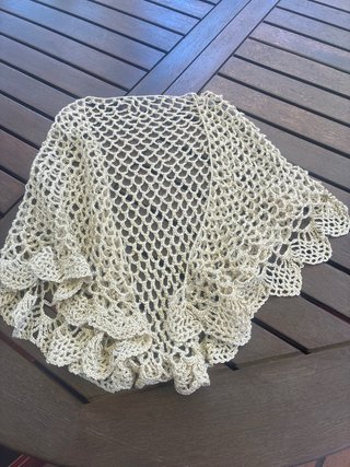 Manton/ toquilla crochet beige