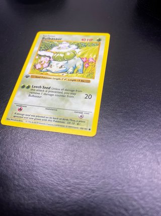 Carta Pokémon Bulbasaur #44 Base Set firts edition