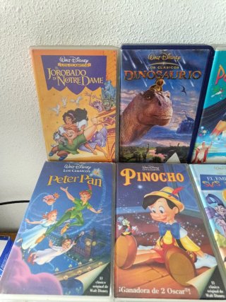 Lote 6 Películas VHS Disney Clásicos Español