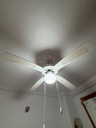 Lámpara Ventilador Techo Blanca