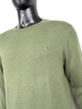 Tommy Hilfiger Maglione Uomo Cotton Silk Verde M
