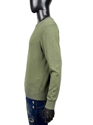 Tommy Hilfiger Maglione Uomo Cotton Silk Verde M