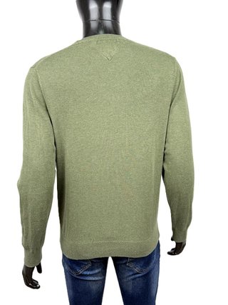 Tommy Hilfiger Maglione Uomo Cotton Silk Verde M
