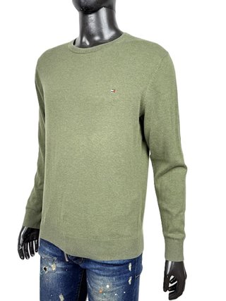 Tommy Hilfiger Maglione Uomo Cotton Silk Verde M
