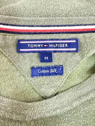Tommy Hilfiger Maglione Uomo Cotton Silk Verde M