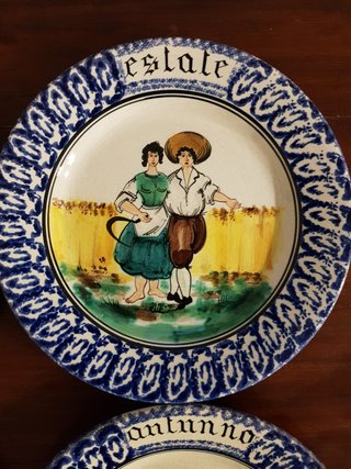 4 Piatti Ceramica Bassano Stagioni