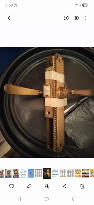 Juego de manillas de puerta antiguas
