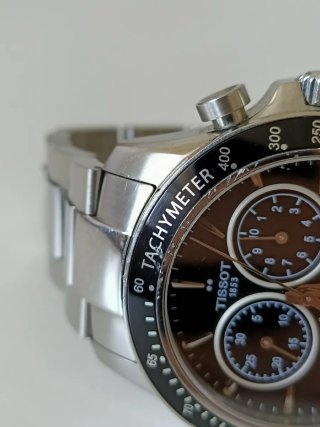 Reloj Tissot V8 Chronograph Negro/Plata