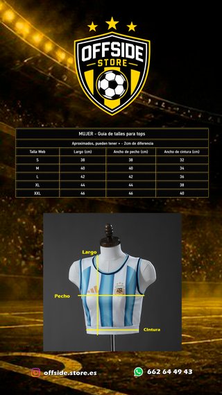 Top Mujer Selección Argentina Adidas Talle L