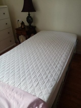 Cama Eléctrica Plata y Blanca