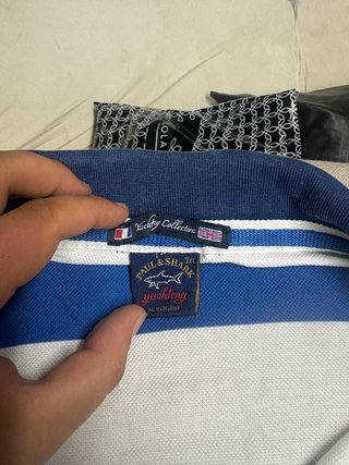 Polo Paul & Shark Rayas Azul Blanco