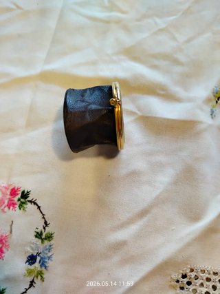 Monedero Joya Vintage Piel y Dorado Retro