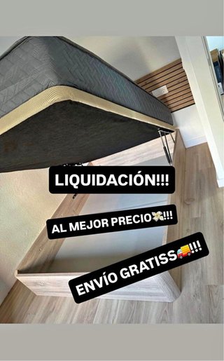 Canape abatible tela y madera