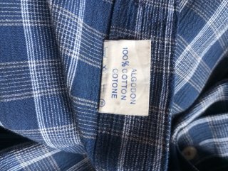 Camisa vintage Miguel Ibars cuadros azul XL