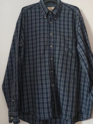Camisa vintage Miguel Ibars cuadros azul XL