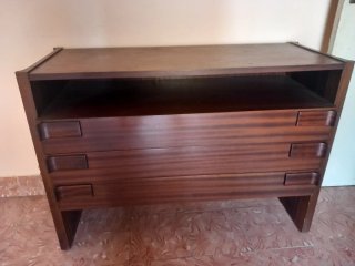 Armario 4 cuerpos madera y tocador a juego