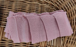 Falda de invierno rosa plisada
