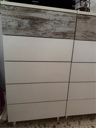 Cómoda de madera de 5 cajones