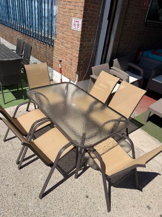 Comedor Terraza 6 Sillas Cristal
