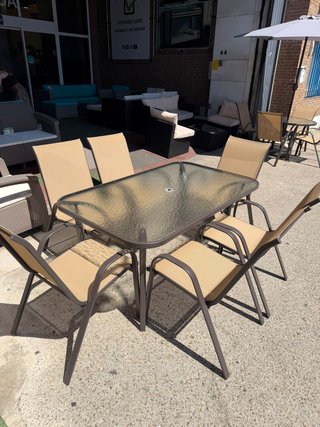 Comedor Terraza 6 Sillas Cristal